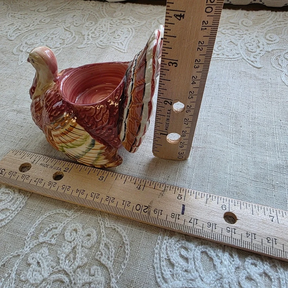 Yankee Candle Turkey Tea Light Holder Small Brown 2012 Thanksgiving Decor